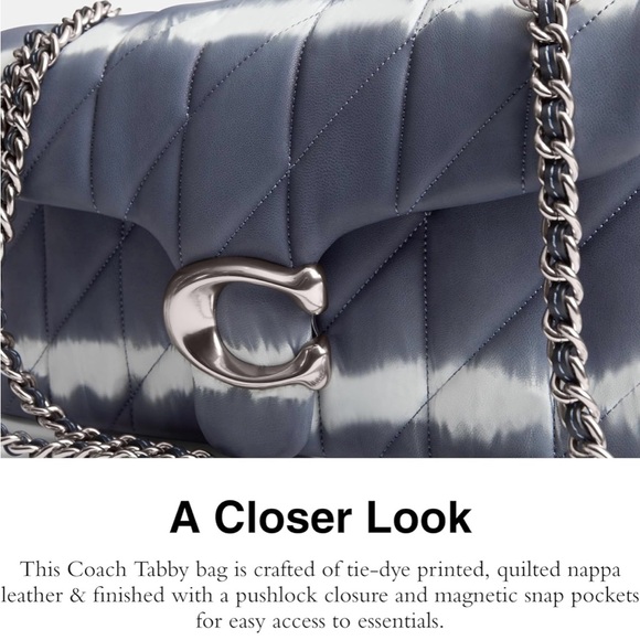 NWT COACH Quilted Tie Dye Tabby 26 - Picture 4 of 9